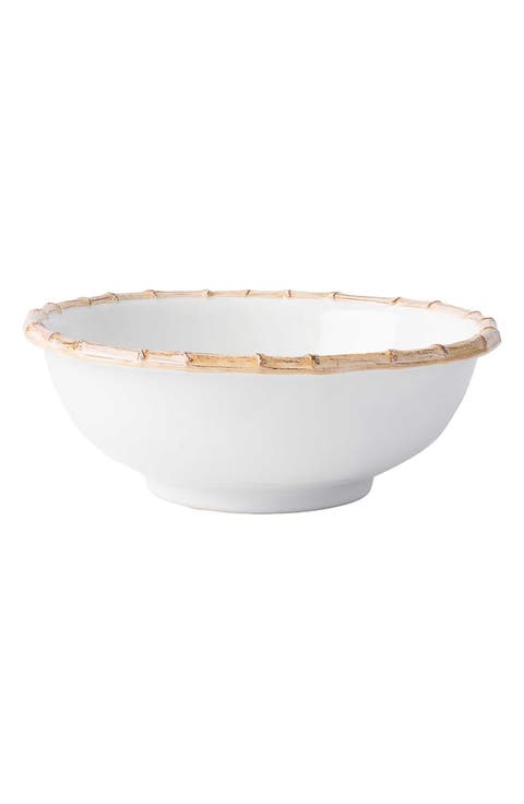 Bamboo Ceramic Serving Bowl