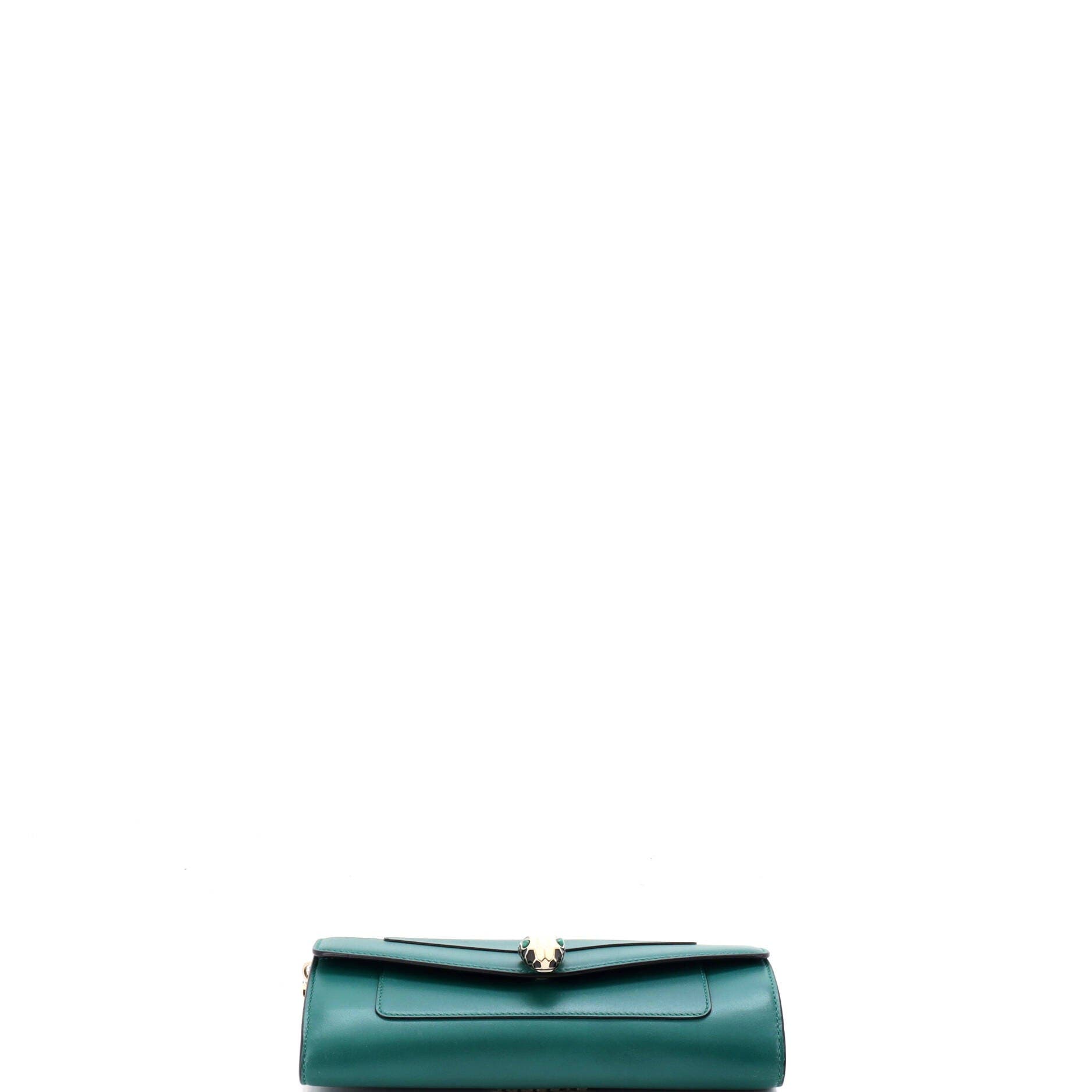 Pre-Owned Bvlgari Serpenti Forever Wallet On Chain Leather Long (Women ...