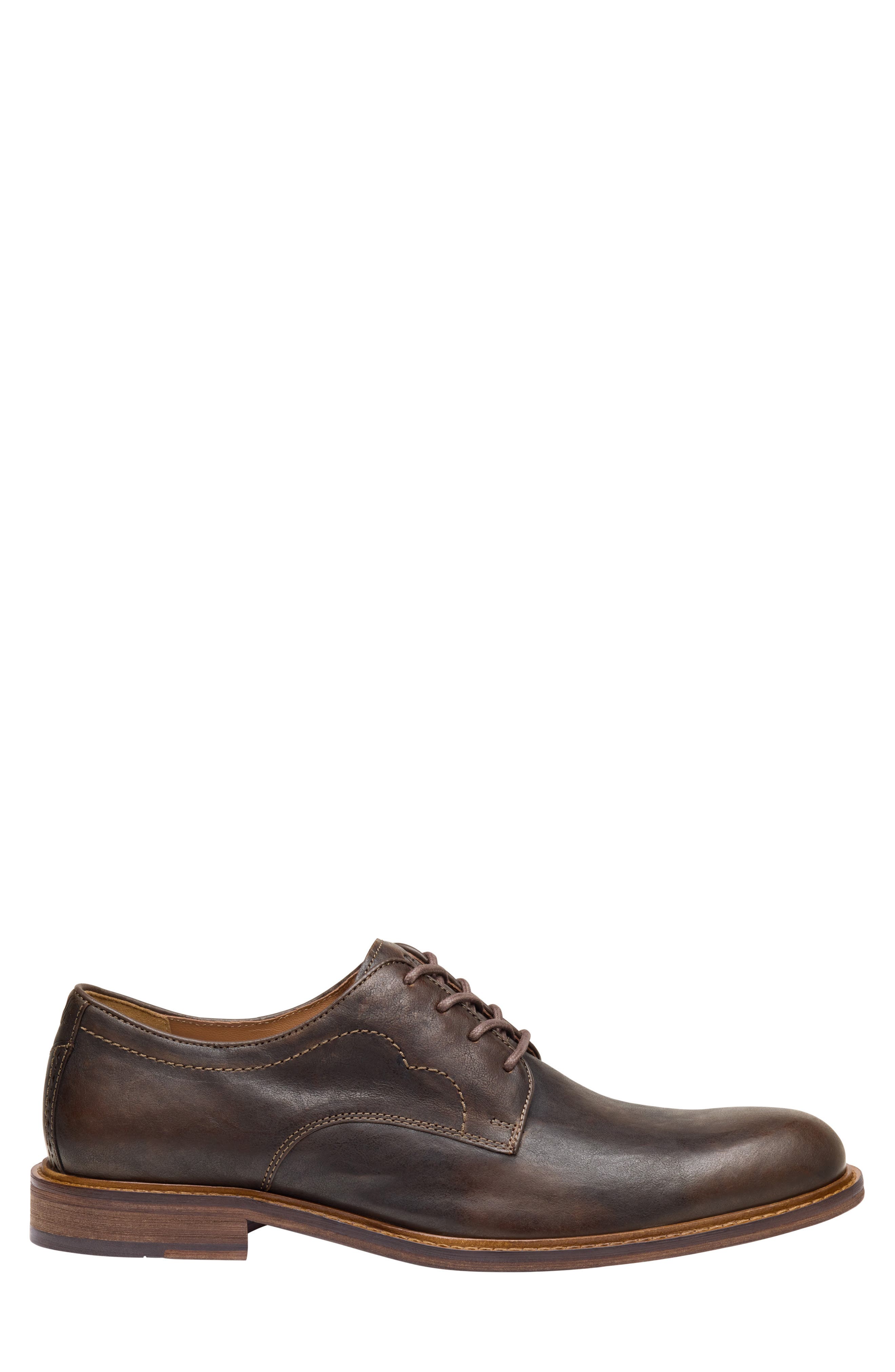 Ripley Plain Toe Derby, Alternate, color, DARK BROWN BOMBER LEATHER