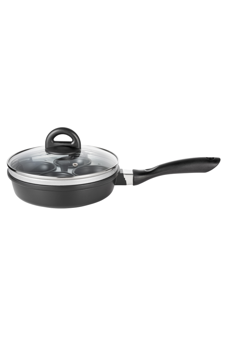 STONE™ 1.3 Qt 4-Egg Poacher with Lid, Main, color, BLACK
