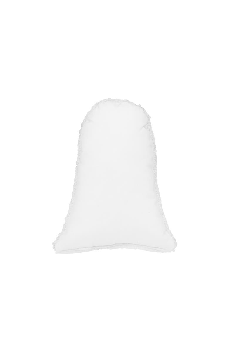 C&F Home Ghost Shaped Halloween Hooked Small/Petite Accent Pillow, 8" x 10", Alternate, color, White