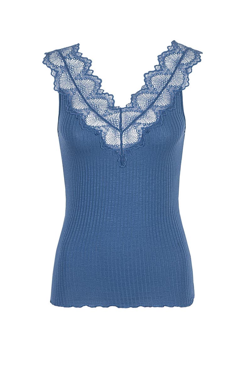 Ultra Comfort Lace-Detail Comisole, Alternate, color, Blue