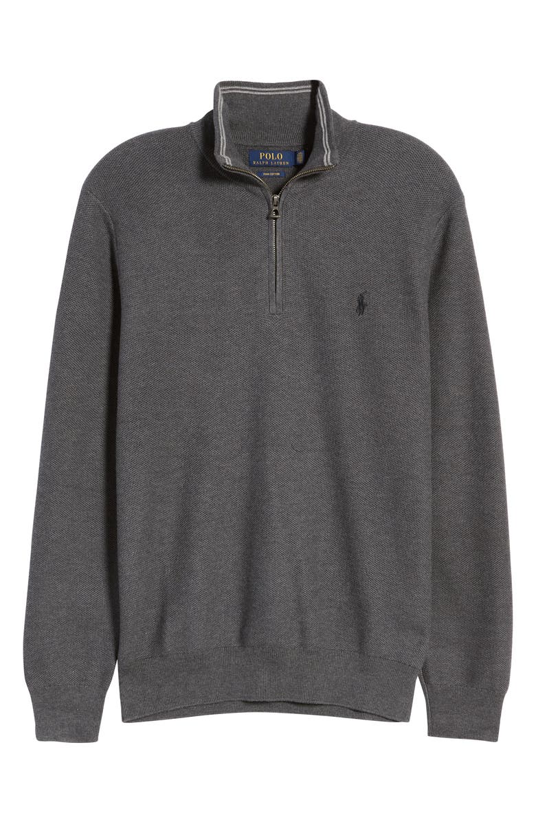 Polo Ralph Lauren Piqué Quarter Zip Pullover, Alternate, color,