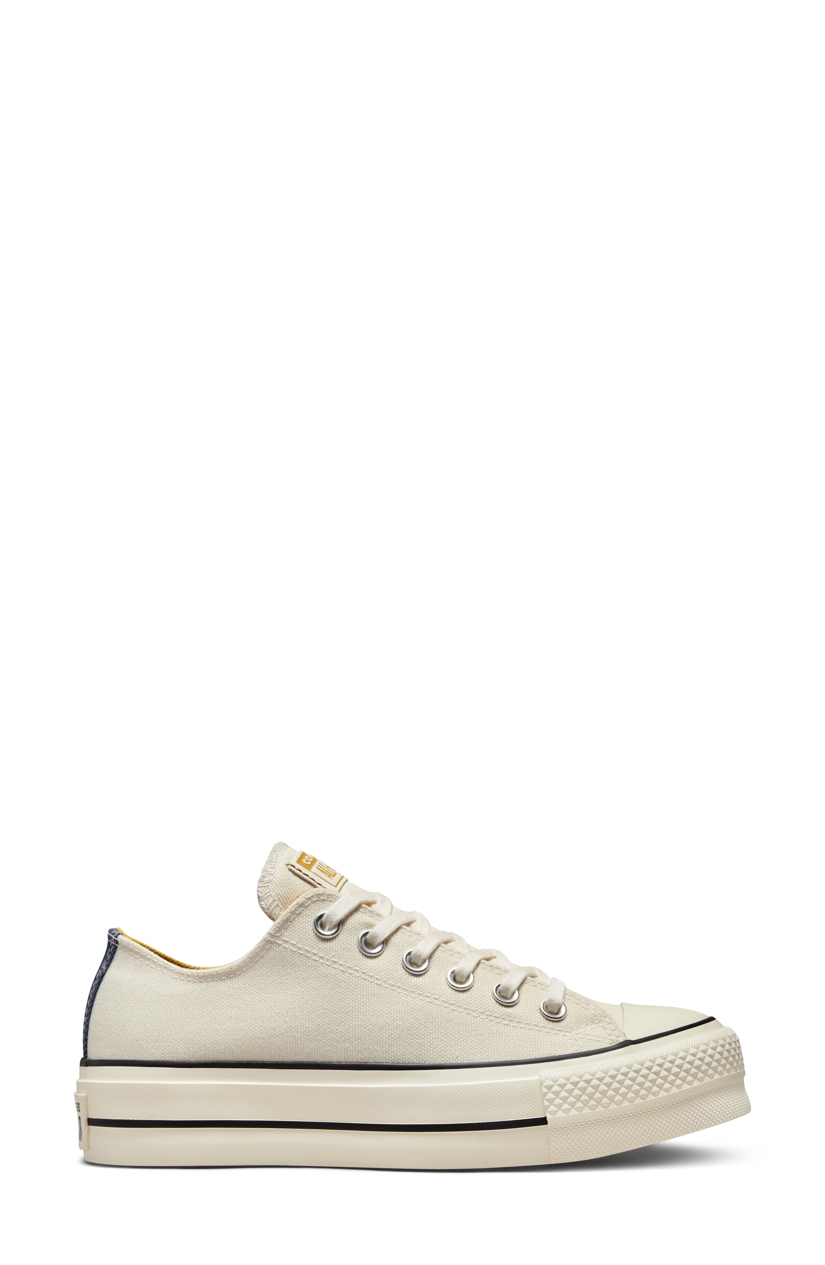 Chuck Taylor® All Star® Lift Low Top Platform Sneaker, Alternate, color, EGRET/ NAVY/ BURNT HONEY