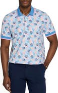 CONSTRUCT Slim Fit Coral Cluster Polo Short Sleeve Shirt