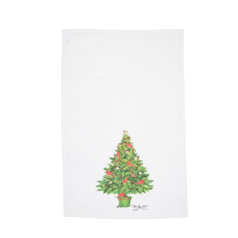 Cardinal Yuletide Tree Printed Cotton Flour Sack Kitchen Towel