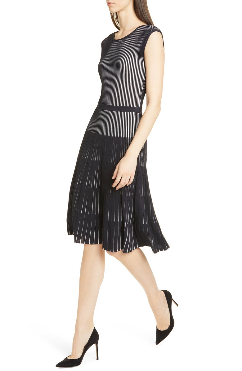 BOSS Franca Fit & Flare Dress, Alternate, color, 