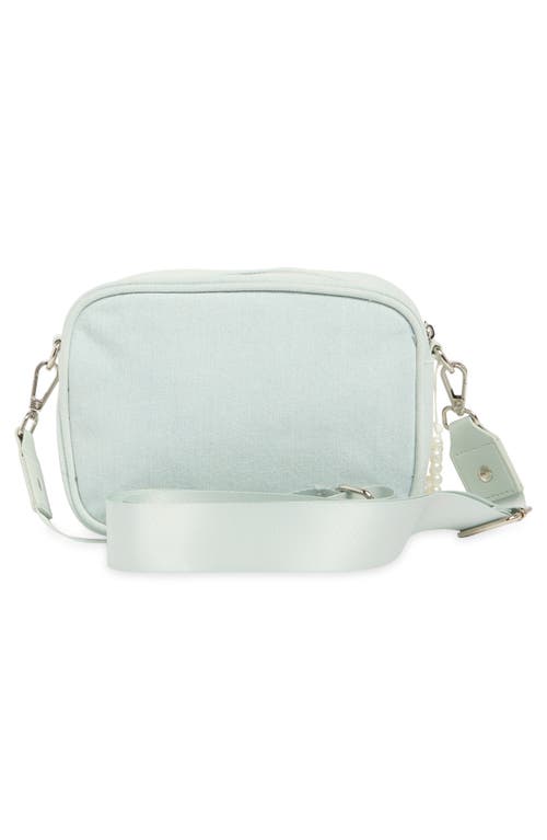 MADDEN GIRL MADDEN GIRL DENIM CAMERA CROSSBODY BAG 