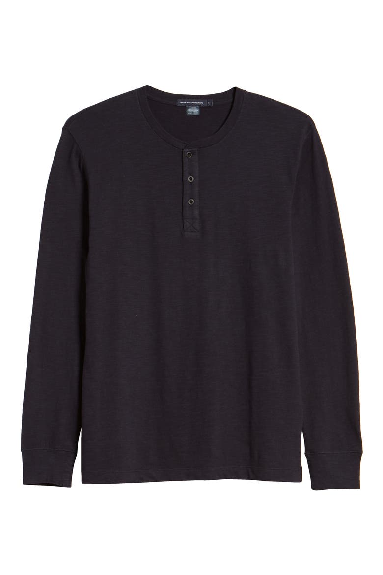 Long Sleeve Slub Henley, Alternate, color, UTILITY BLUE