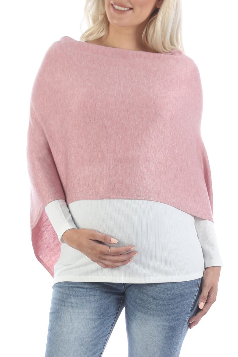 Luxury Nursing Poncho/Scarf, Main, color, RASPBERRY