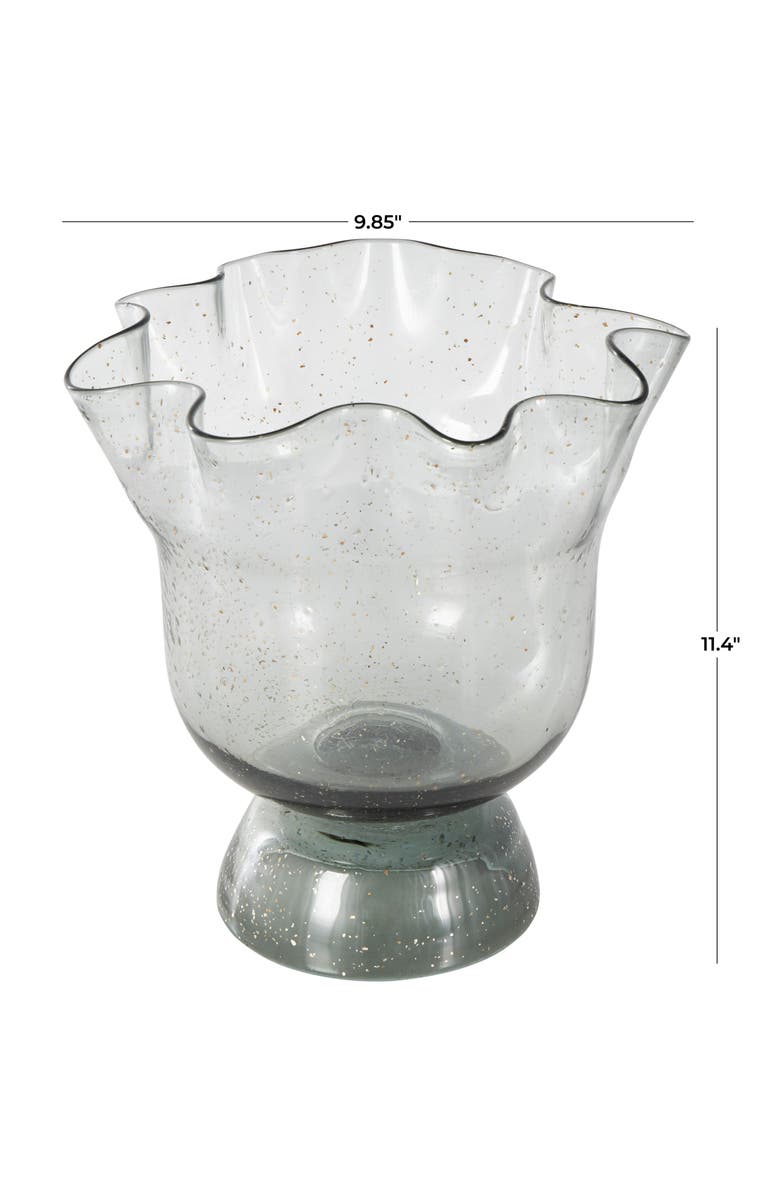 VIVIAN LUNE HOME Speckled Glass Vase, Alternate, color, Black