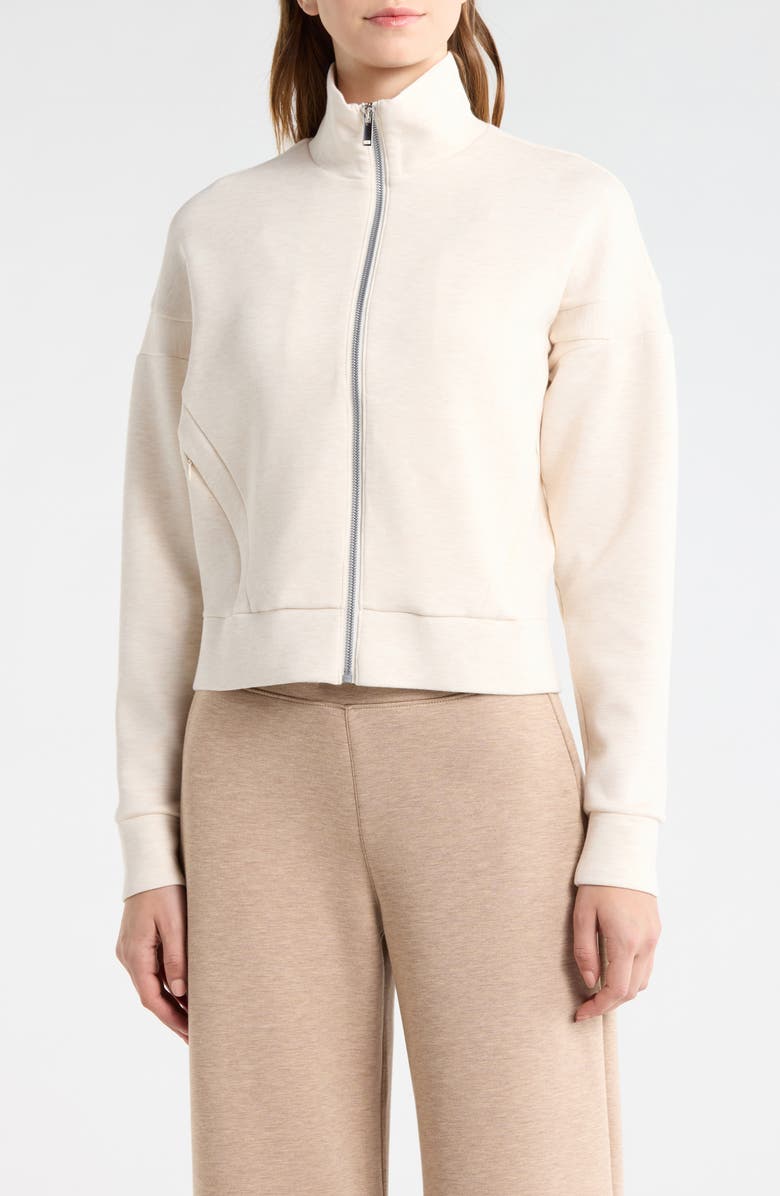 SPANX<sup>®</sup> AirEssentials Track Jacket, Alternate, color, Oatmeal Heather