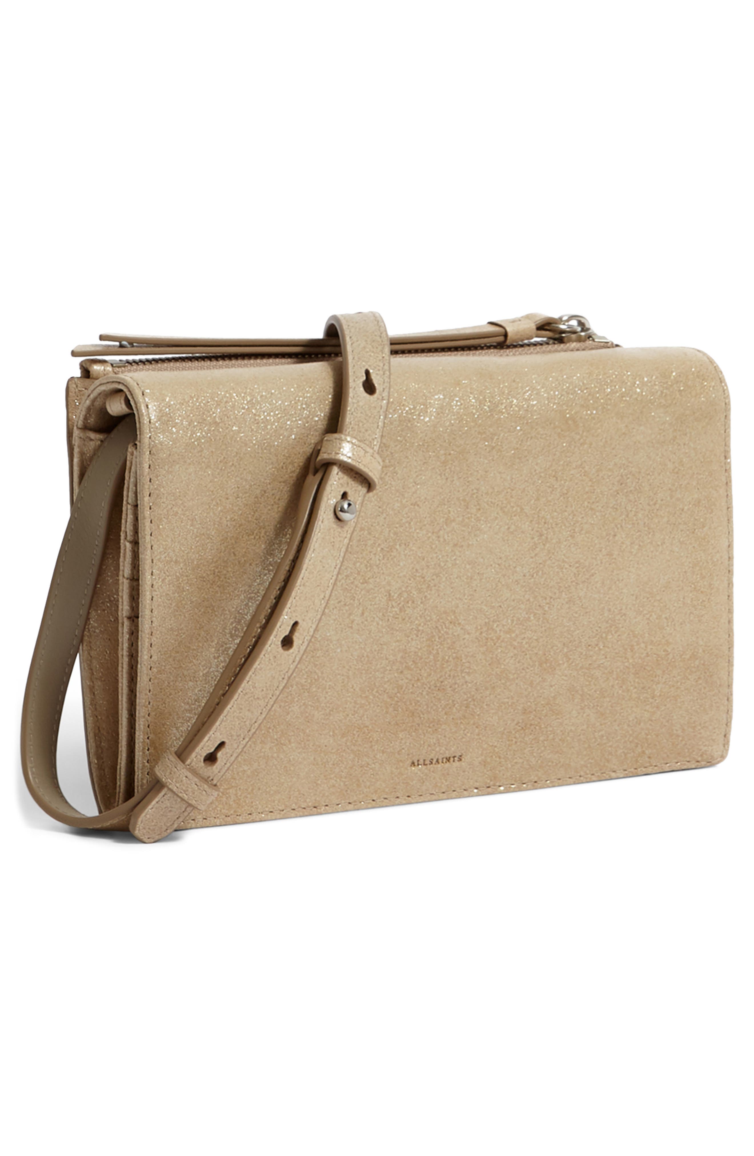 Fetch Leather Bag, Alternate, color, GLITTER GOLD