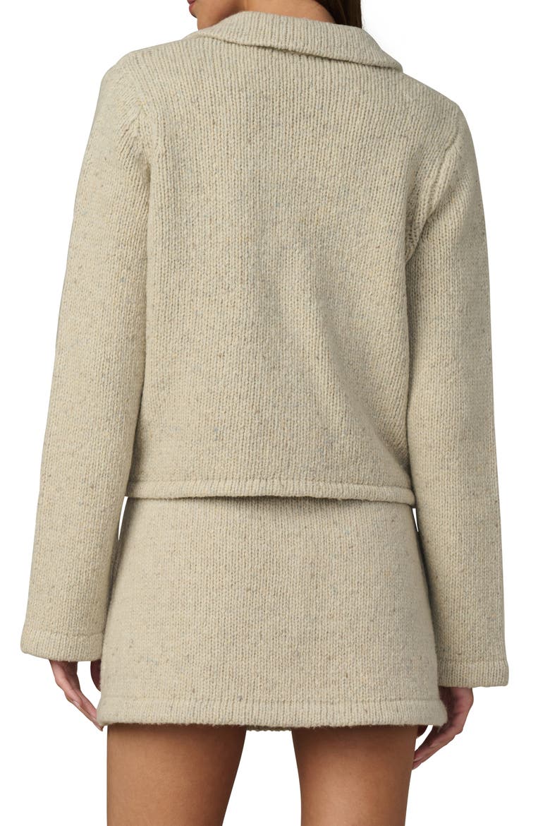 The Lennon Wool Blend Collared Cardigan, Alternate, color, STONE MARL