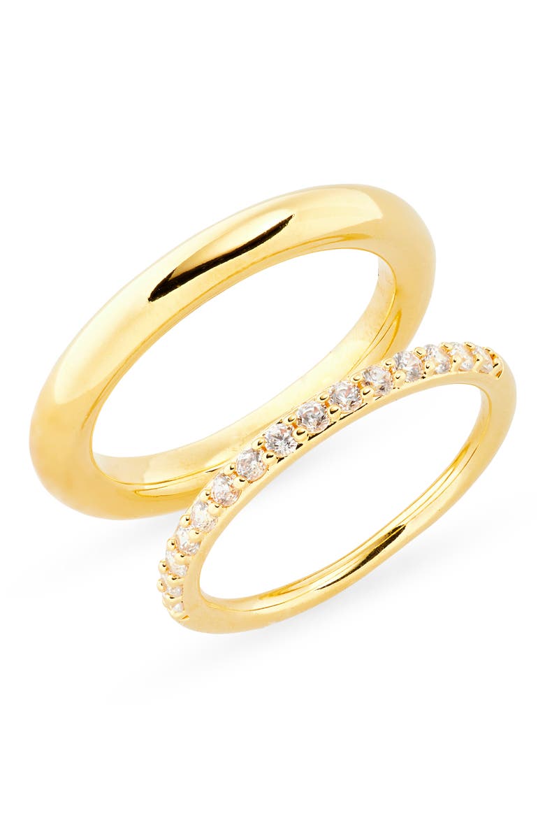 Demi Fine Set of 2 Rings, Main, color, 14K GOLD PLATED