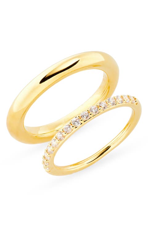 Demi Fine Set of 2 Rings