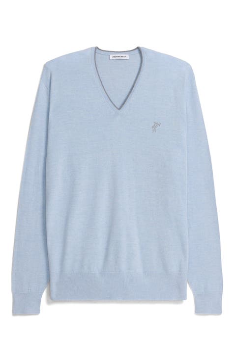 Extrafine Merino Tipped V-Neck