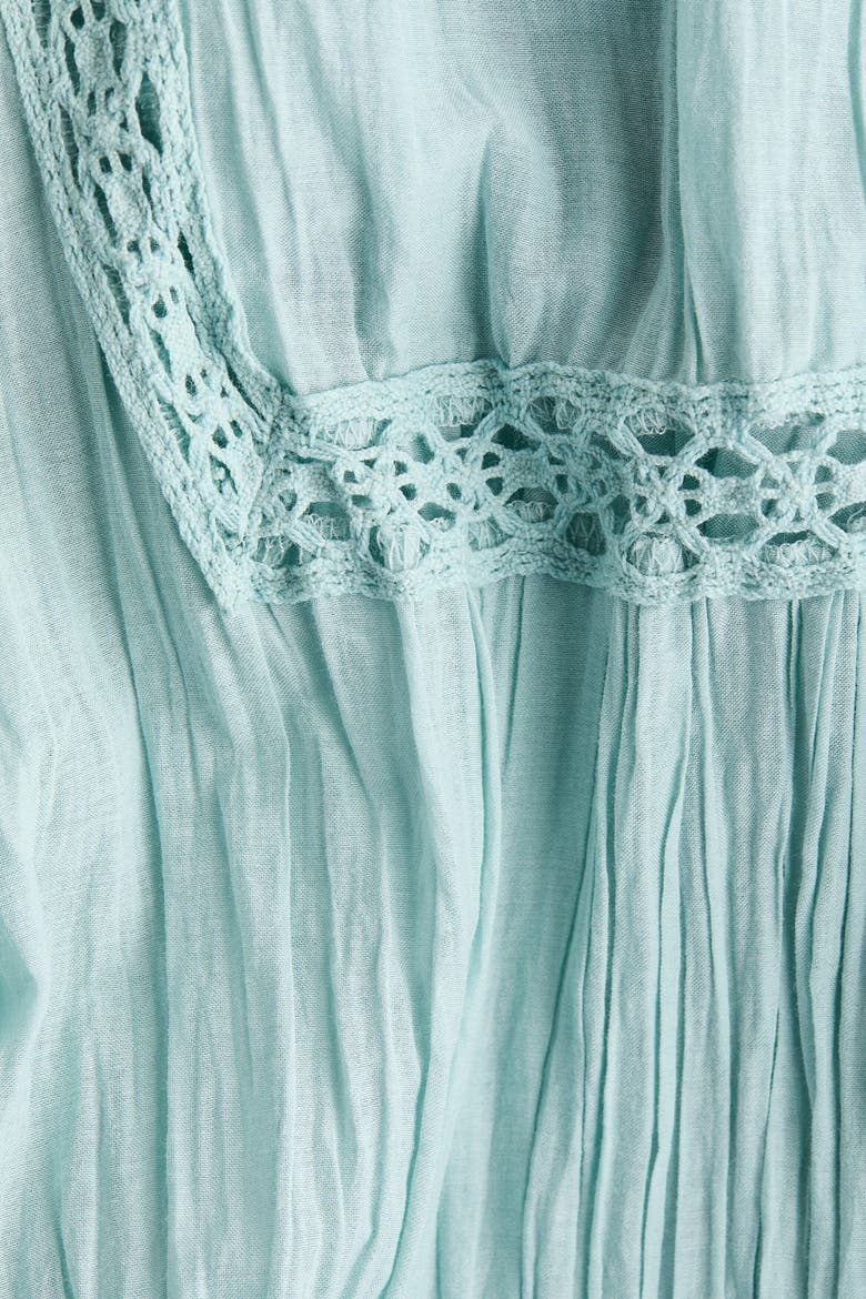 Crinkled Romper, Alternate, color, Light turquoise