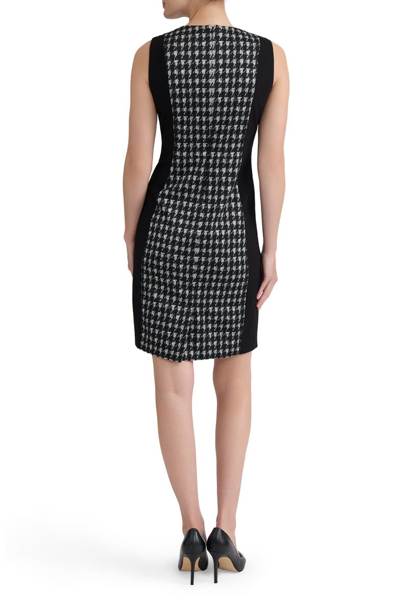 Houndstooth Sheath Dress, Alternate, color, BLACK MULTI