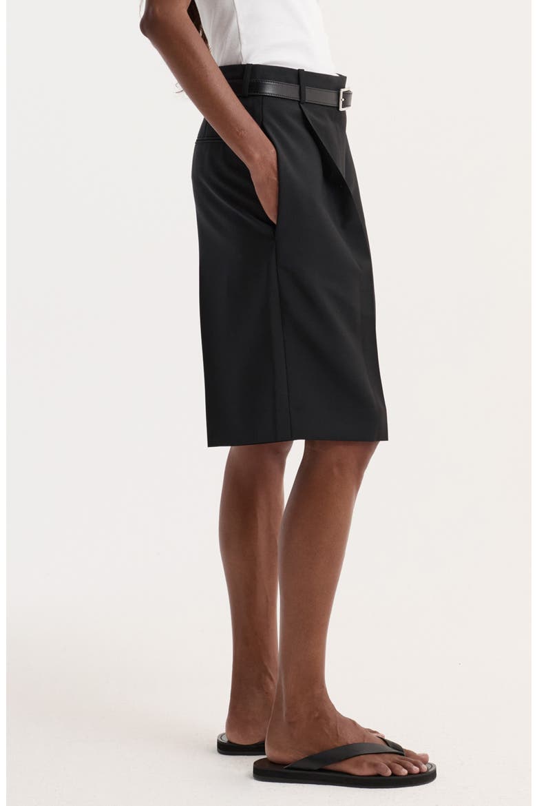 Tailored Wool & Mohair Shorts, Alternate, color, BLACK