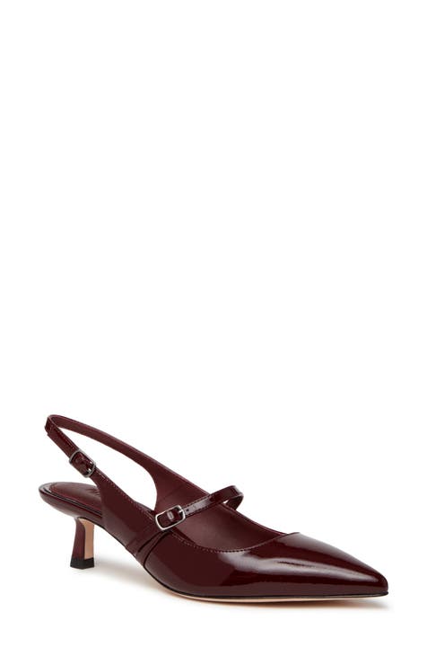 Women s Burgundy Slingback Heels Nordstrom