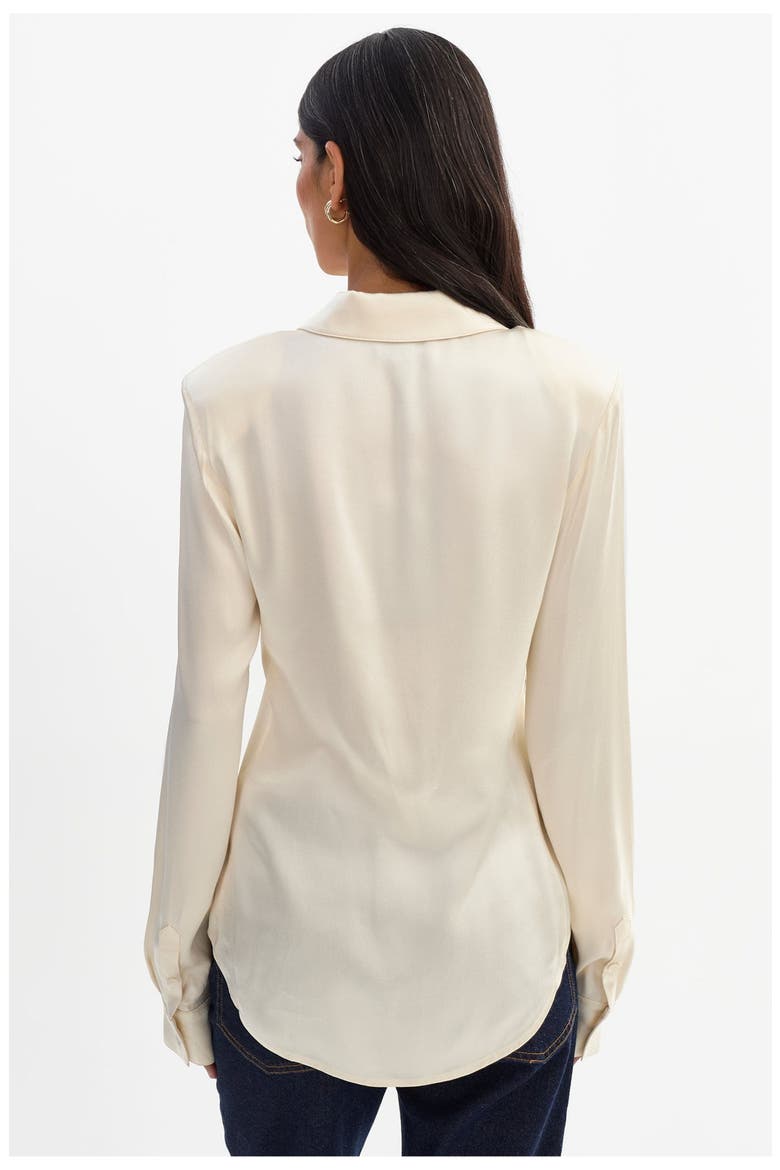 Clarke | Satin Shirt, Alternate, color, Cream