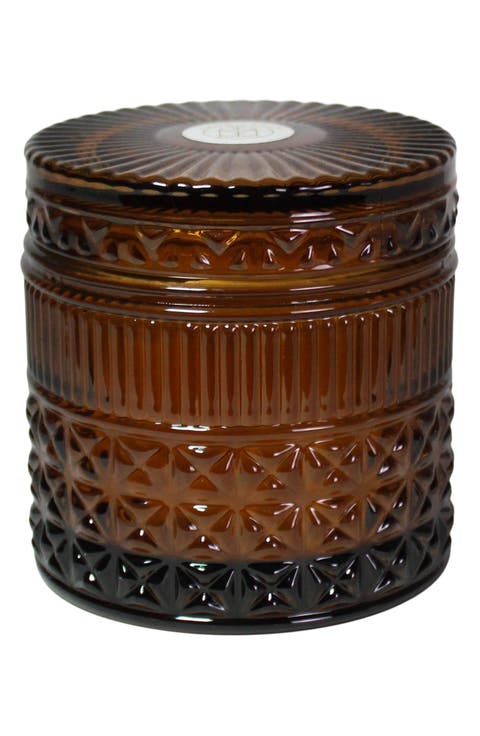 Simmering Spices 9.5 oz. Molded Amber Candle