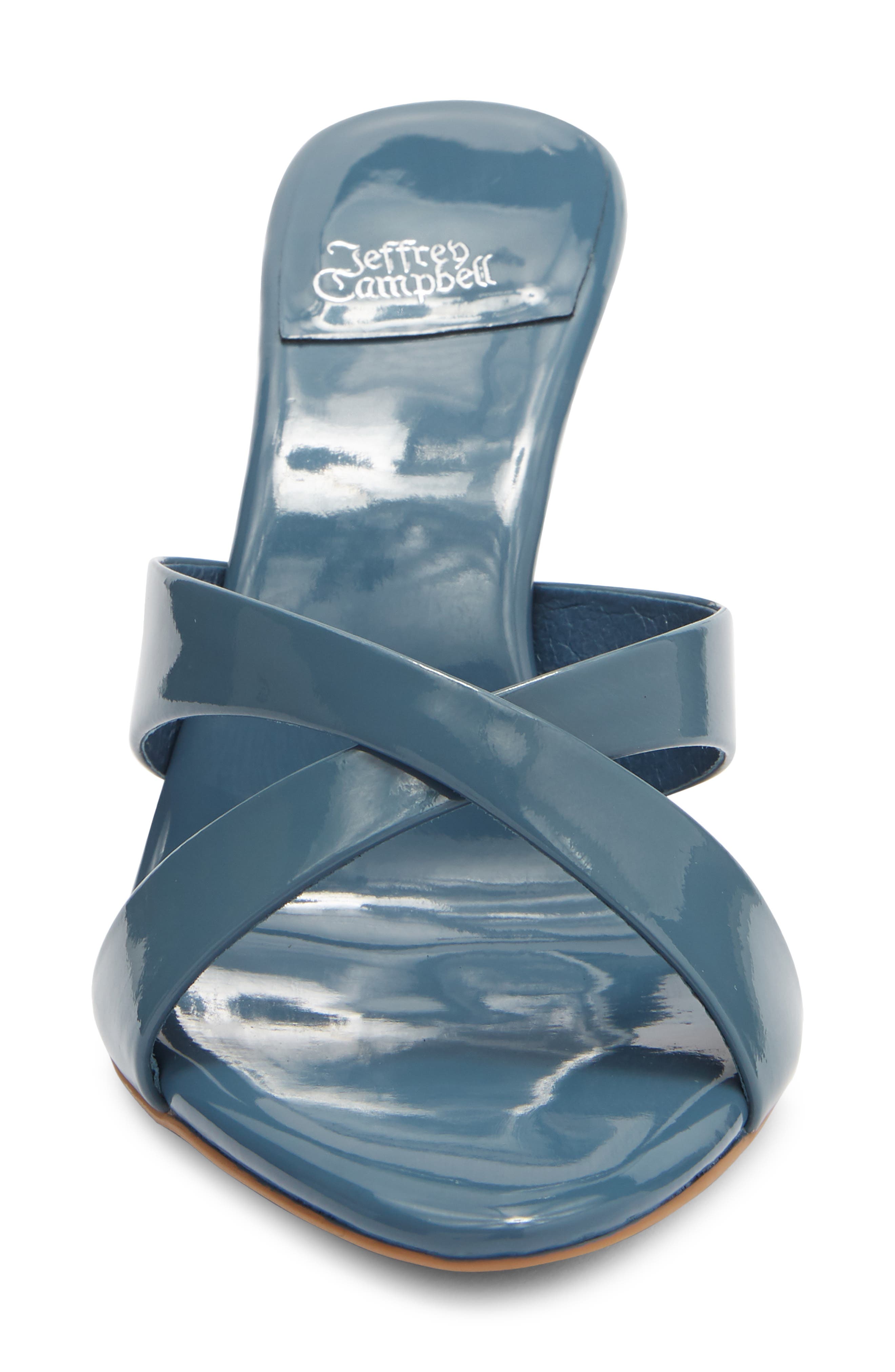 Crisscross Slide Sandal, Alternate, color, DUSTY BLUE PATENT