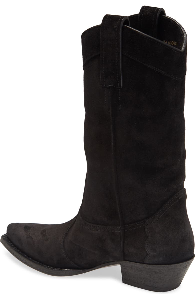 Saint Laurent Houston Suede Cowboy Boot, Alternate, color,