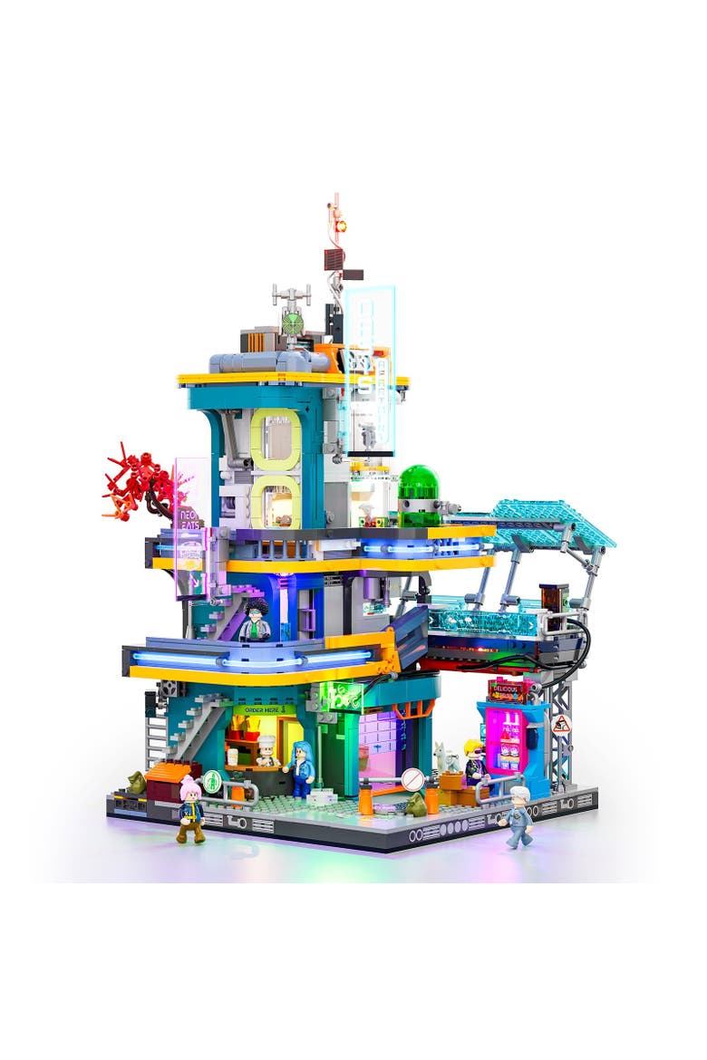 Future City Cyberpunk Mansion LED Building Set Model CP2524M, Main, color, Multicolor
