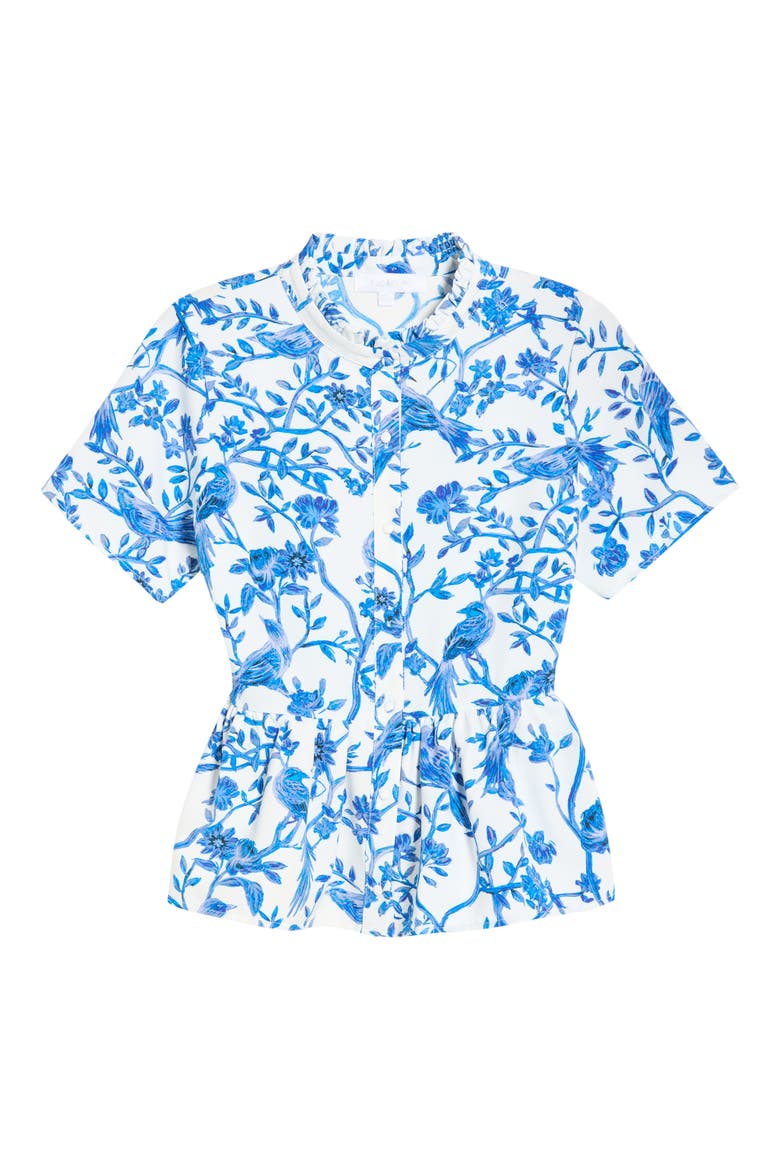Ciela Floral Print Shirt, Alternate, color, WHTE-BLUES