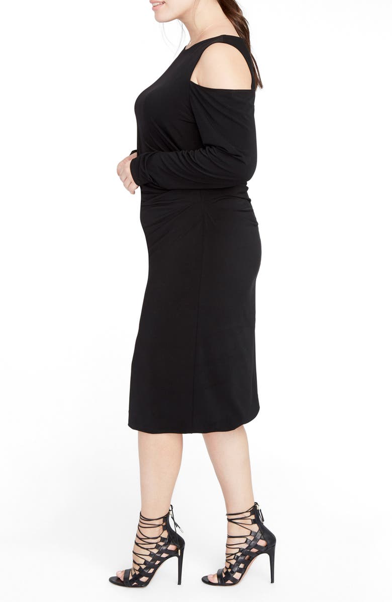 RACHEL Rachel Roy Cold Shoulder Jersey Midi Dress, Alternate, color, 
