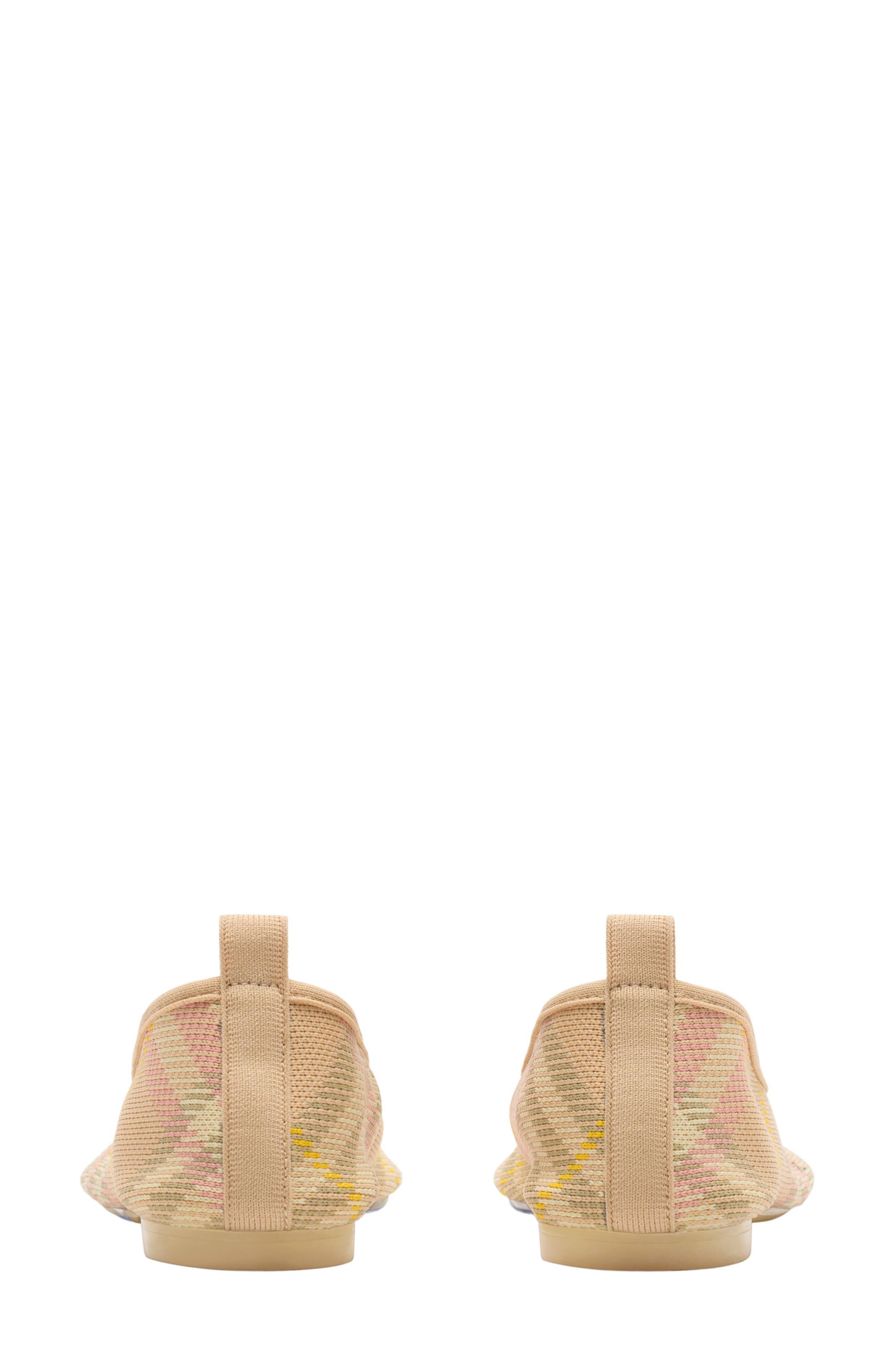 Baby Check Knit Ballerina Flat, Alternate, color, TEACUP IP CHECK