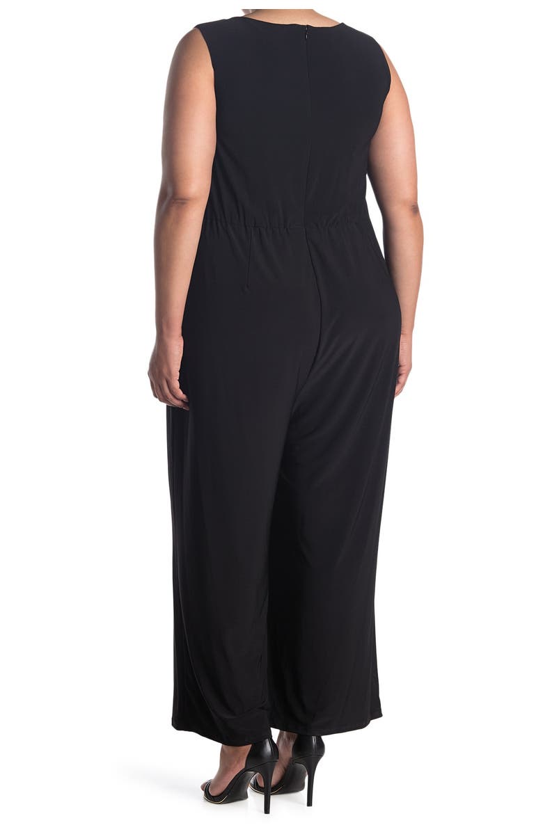 Donna Ricco Criss Cross Waist Sleeveless Jumpsuit, Main, color, 