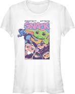 Star Wars: The Mandalorian and Grogu Junior's Star Wars The Mandalorian and Grogu Protect Attack Snack Collage Graphic T-Shirt