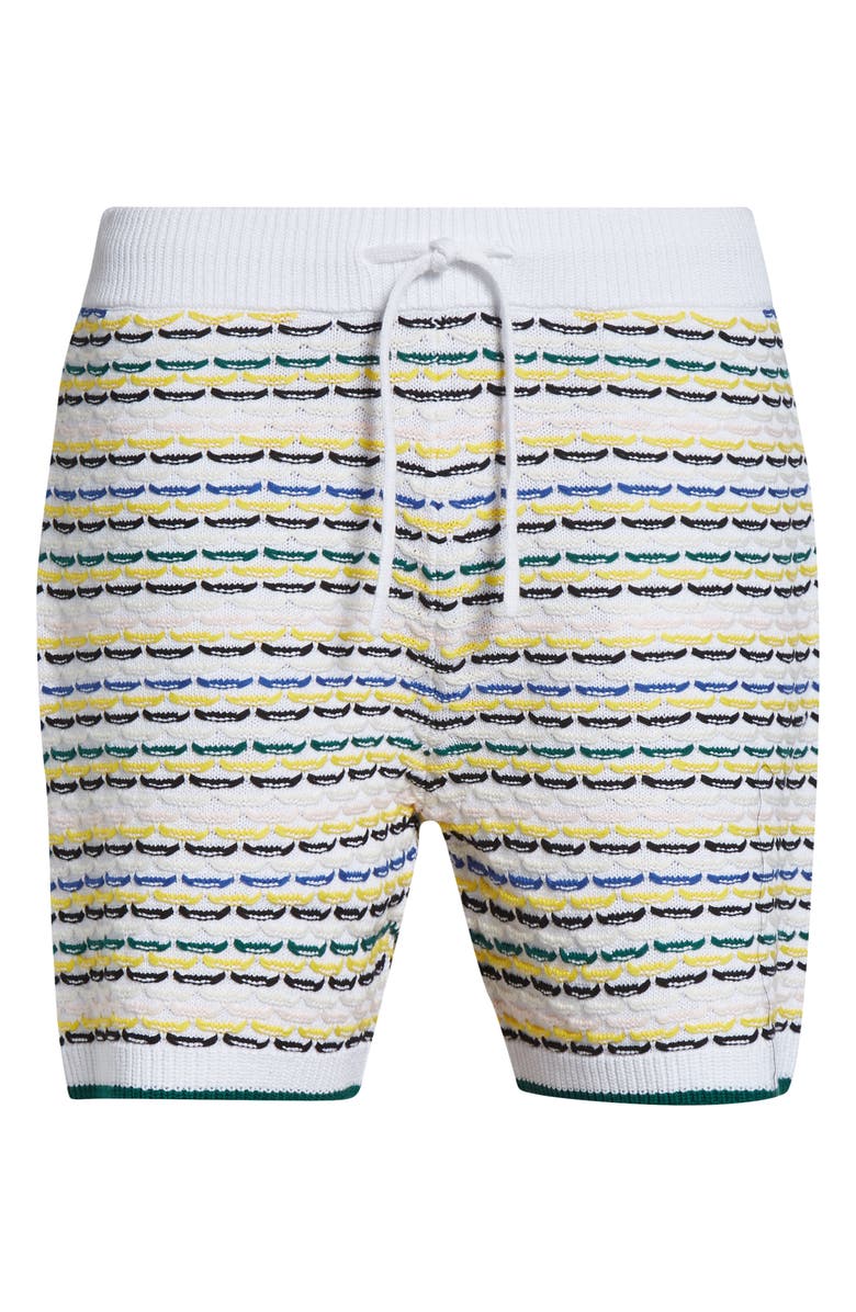 Casablanca Cotton Tuck Stitch Sweater Shorts, Main, color, Multi