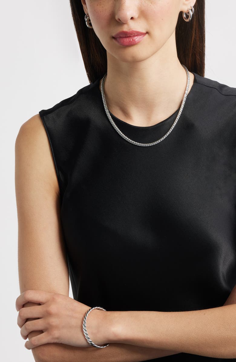 Nordstrom Waterproof Twisted Cuff Bracelet, Alternate, color, Silver