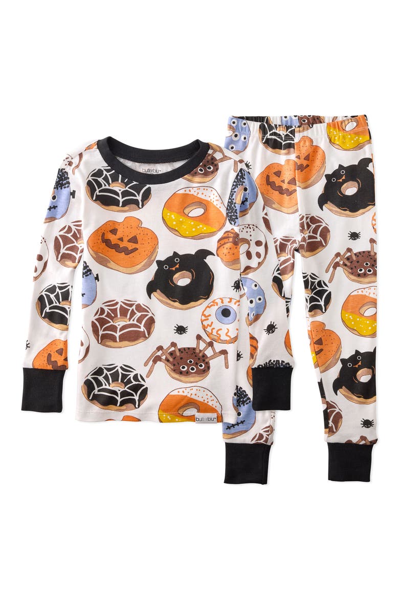 Kids' Zen Print Fitted Organic Cotton Two-Piece Pajamas, Main, color, SPOOKY SWEET