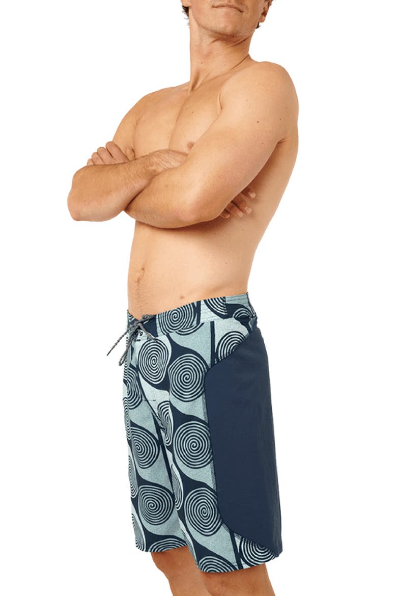 Mirage Search Board Shorts, Alternate, color, NAVY/ BLUE