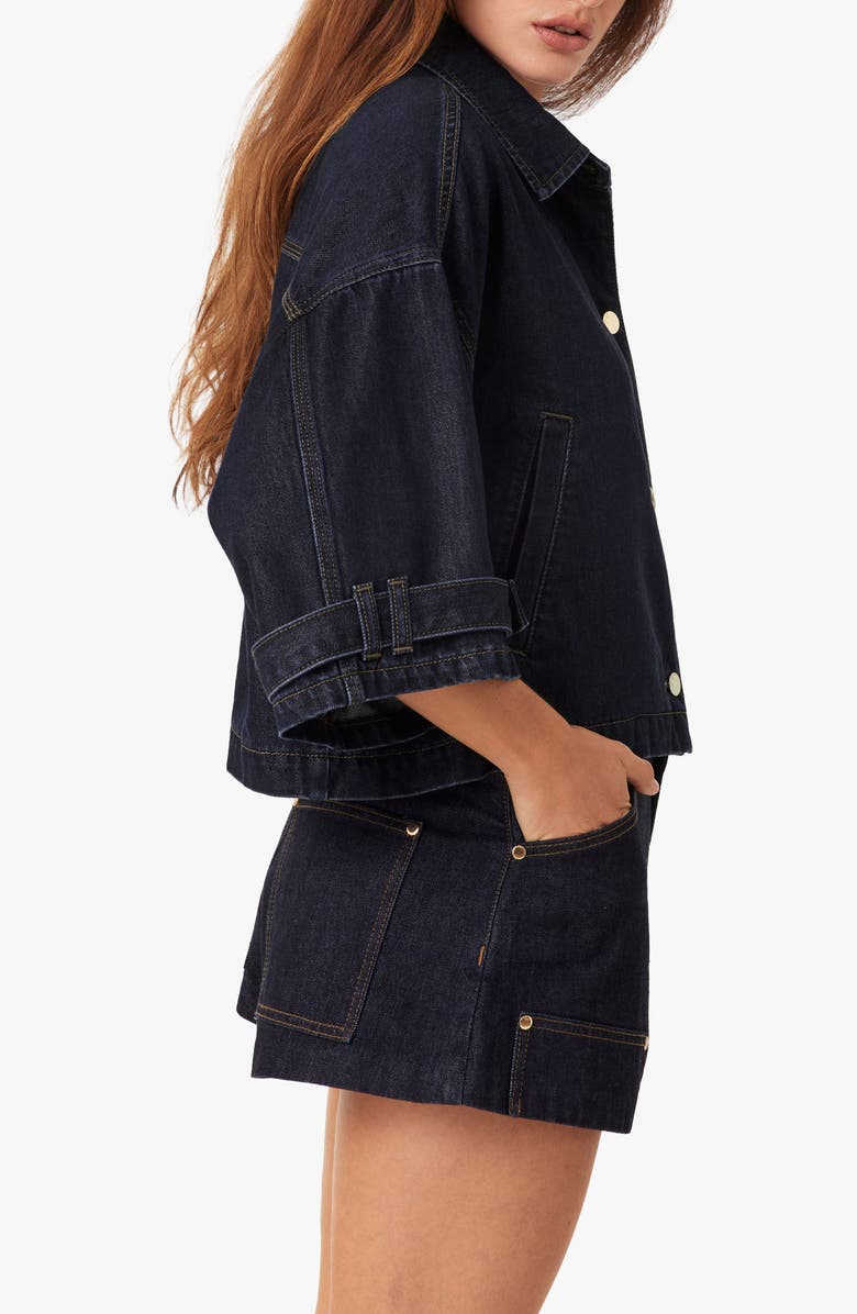 Habitual Cape Denim Crop Jacket, Alternate, color, Rinse