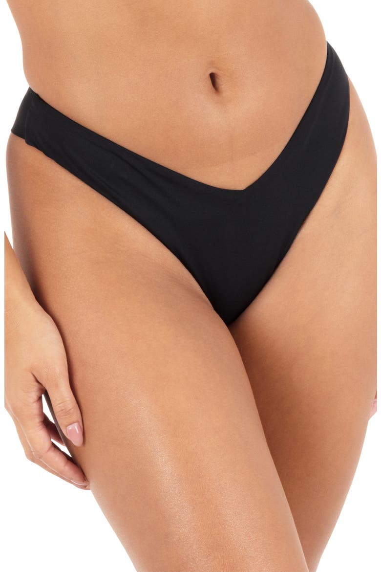 V-Front Skimpy Bikini Bottoms, Main, color, BLACK