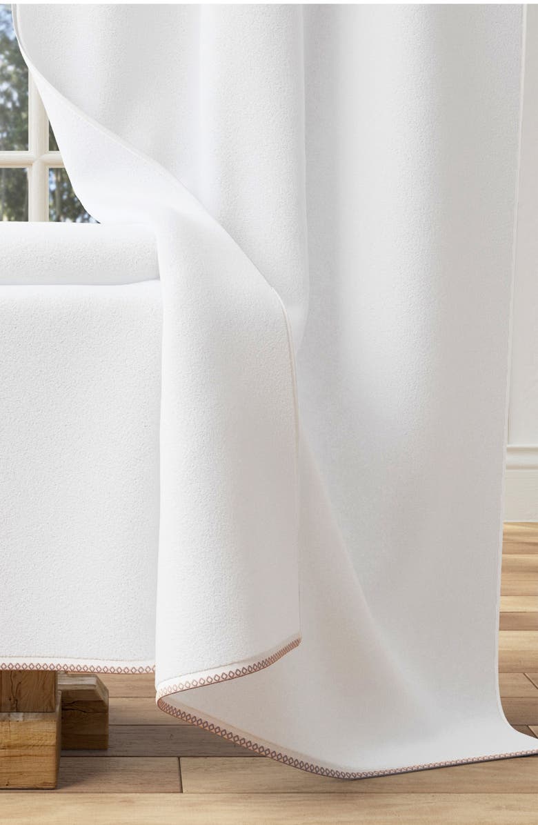 Woven & Weft Border Stitch 6-Piece Cotton Towel Set, Alternate, color, White / Mid Grey