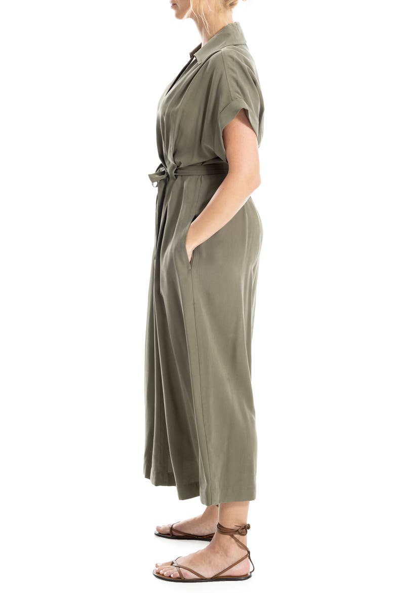 Rolled Sleeve Midi Shirtdress, Alternate, color, SAGE-SAGE