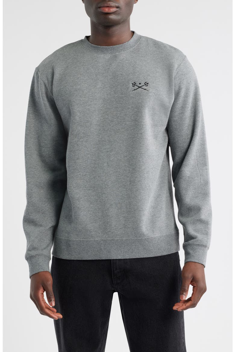 Go-To II Fleece Sweatshirt, Main, color, GUNMETAL HEATHER