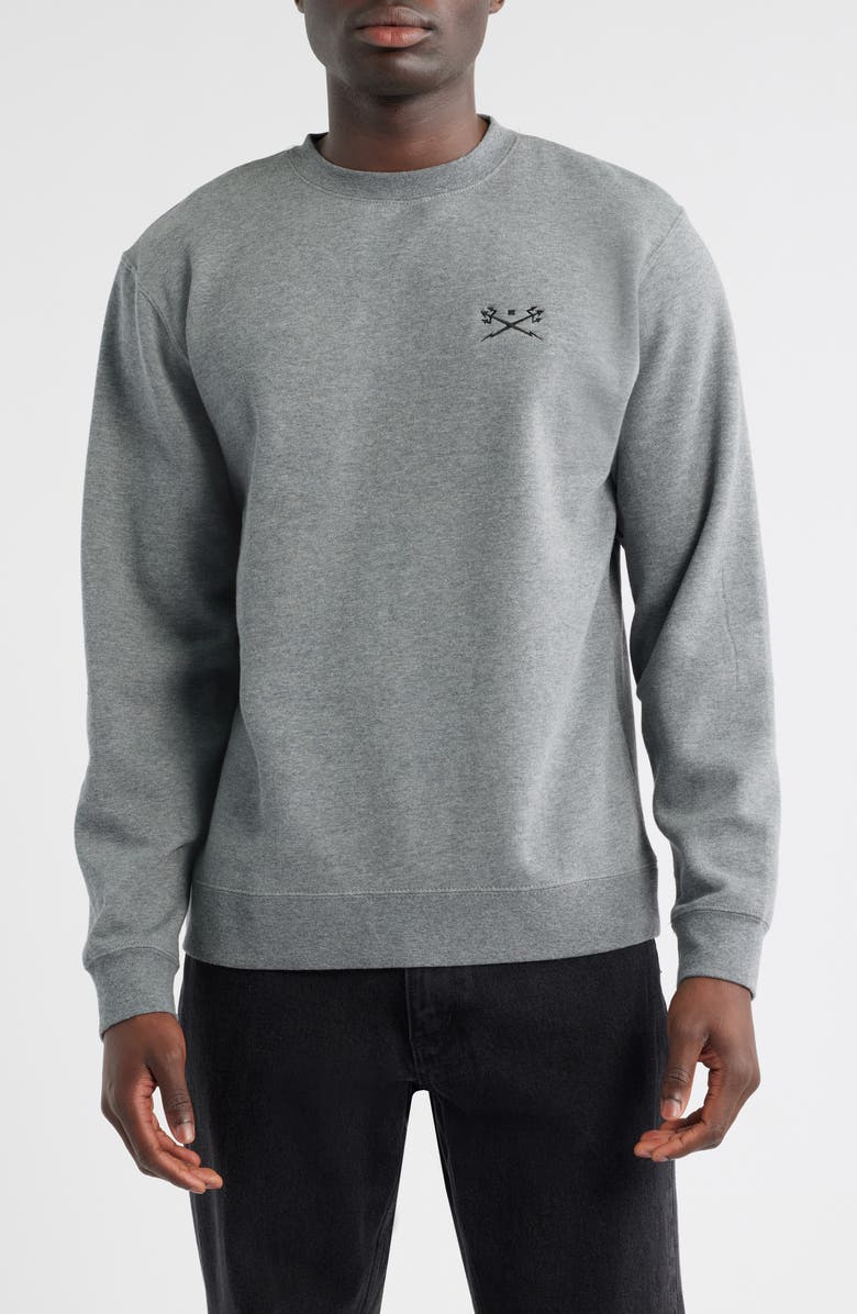 DARK SEAS Go-To II Fleece Sweatshirt, Main, color, Gunmetal Heather