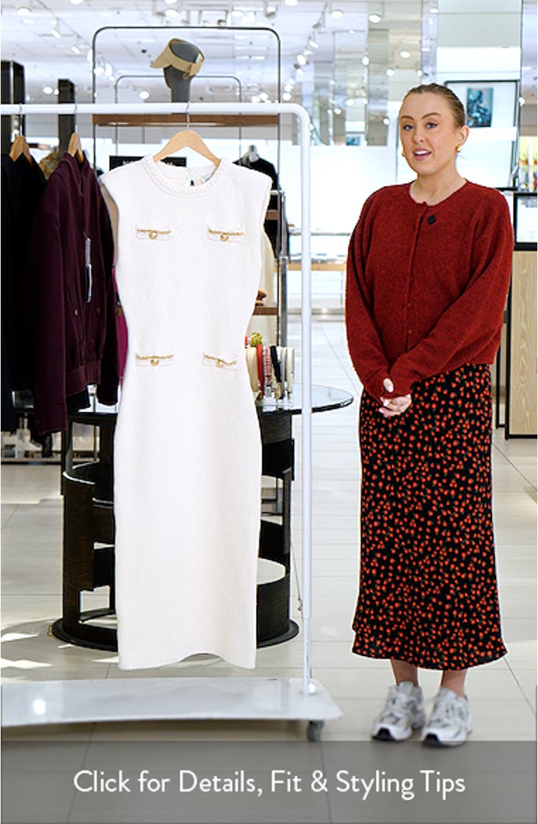 Knit Padded Shoulder Maxi Dress, sales video thumbnail