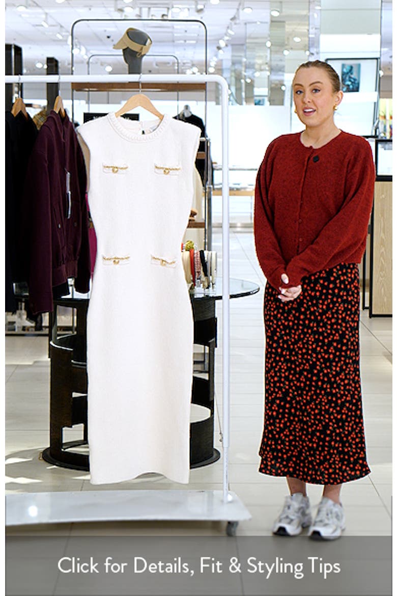 Knit Padded Shoulder Maxi Dress video