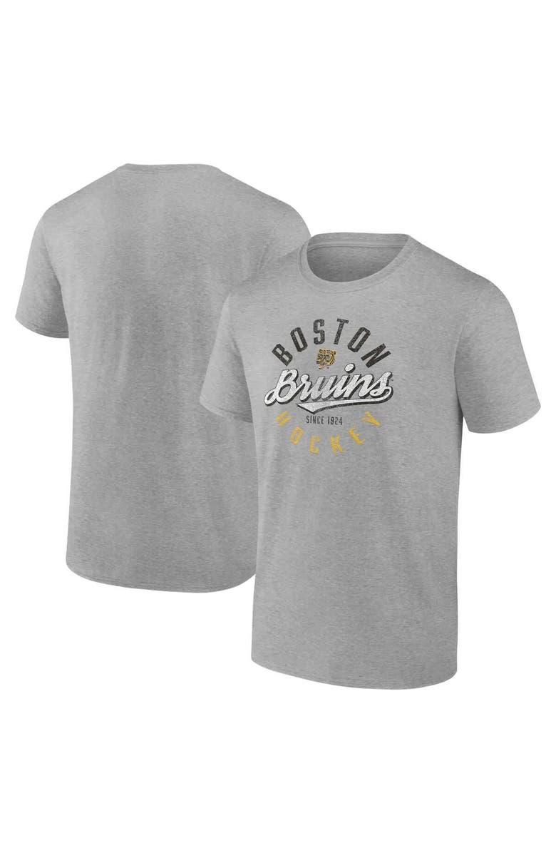 FANATICS Men's Fanatics Gray Boston Bruins Emblem T-Shirt, Alternate, color, Gray
