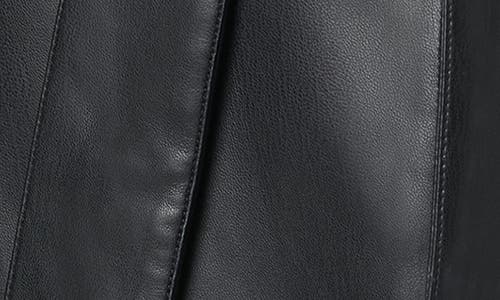 Joe's Faux Leather Crop Trench Coat In Black