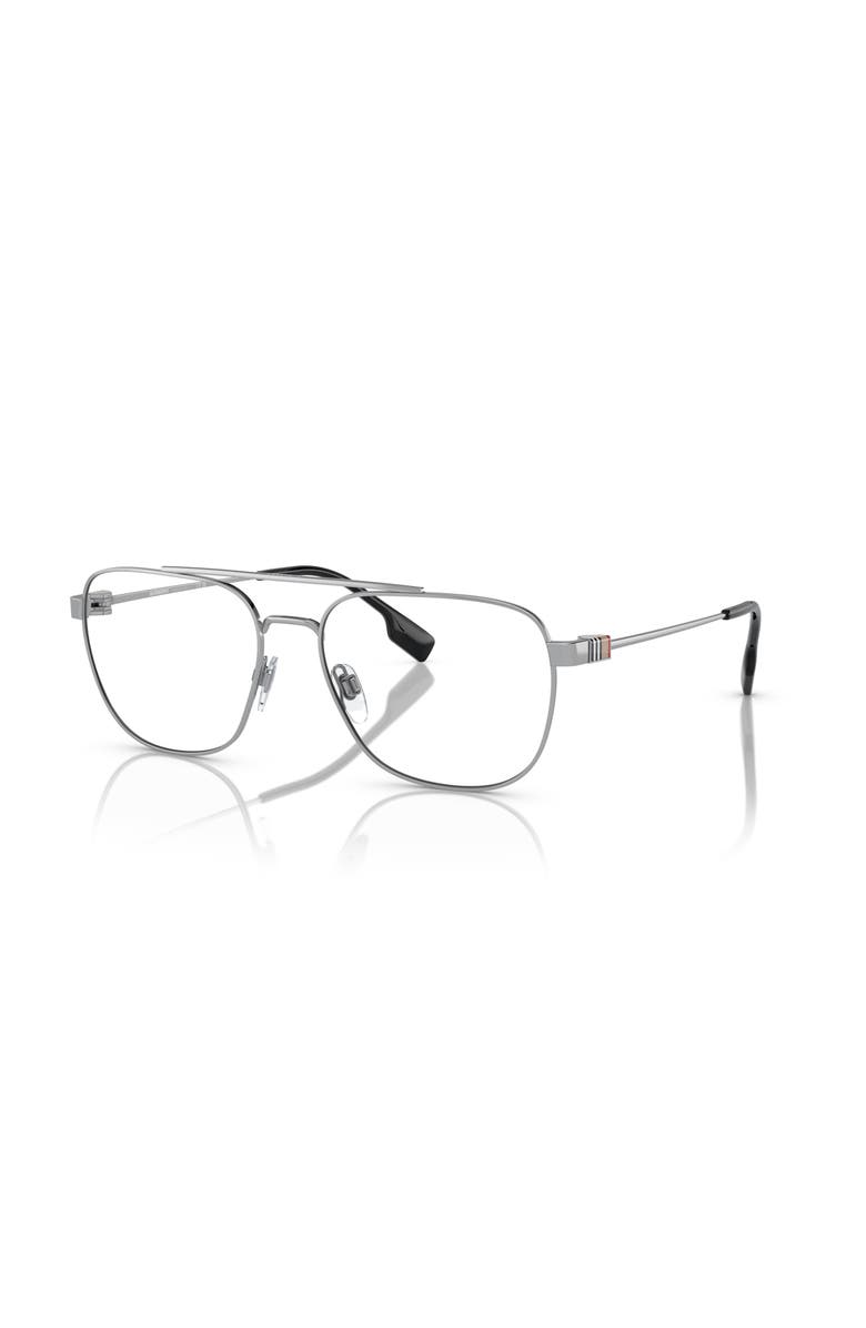 Burberry 55mm Square optical glasses, Main, color, Silver